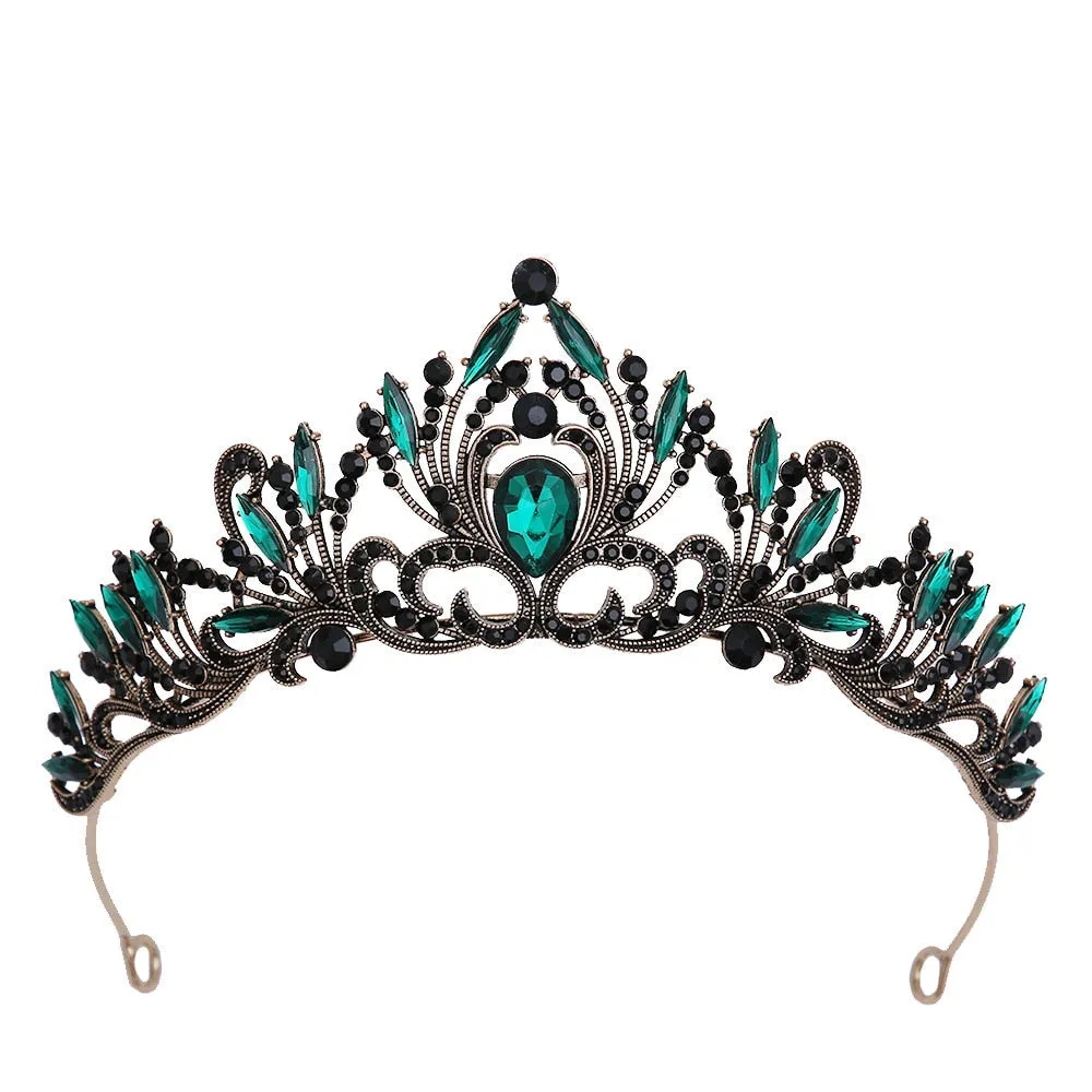 Baroque Crystal Tiara Crown Hair Jewelry Accessories