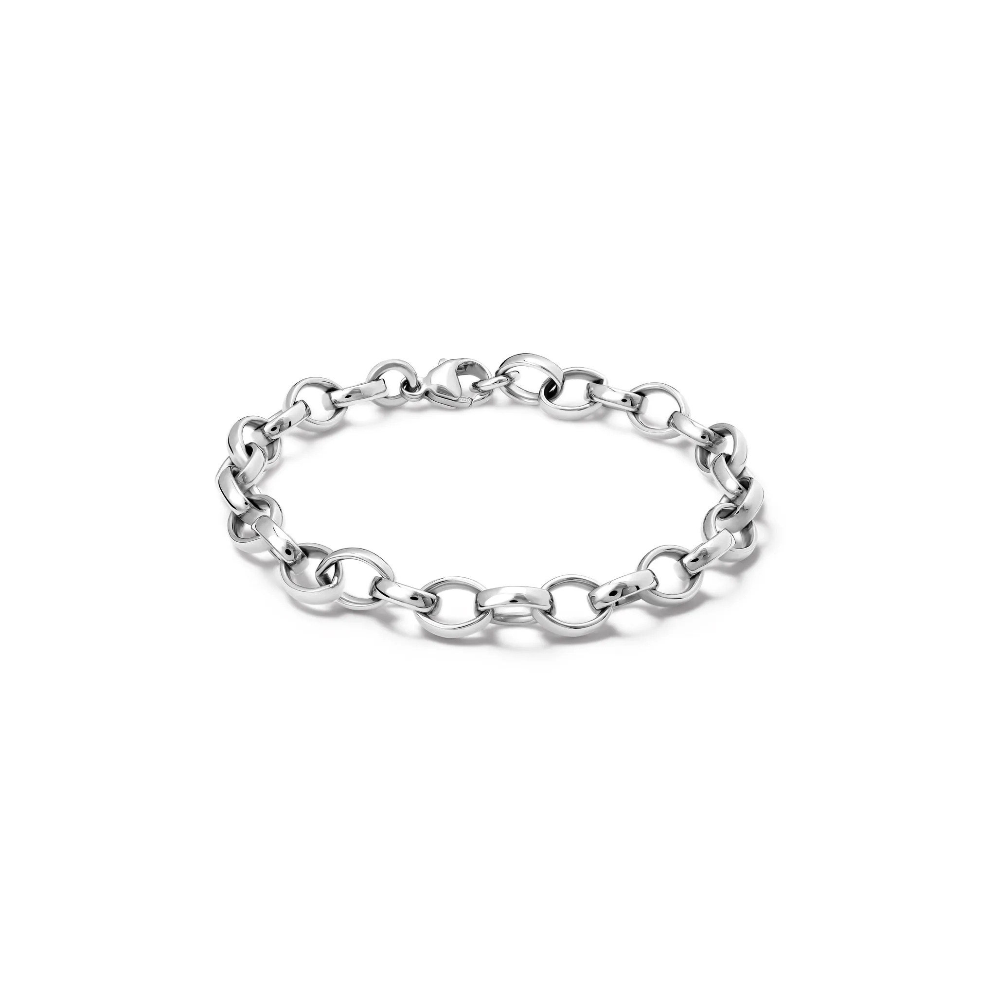 Belcher Oval Link Bracelet Silver