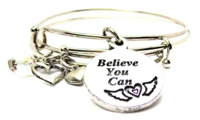 Believe You Can Circle Expandable Bangle Bracelet Set