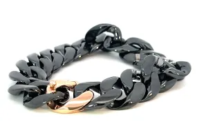 Black Ceramic Link Bracelet