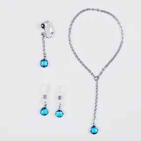 Blue Gemstone Nipple Nooses, VCH Clip, or Penis Noose