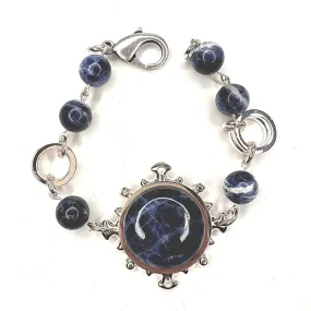 Blue Sodalite Beaded Bracelet