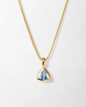 Blue Topaz December Birthstone Necklace - Gold