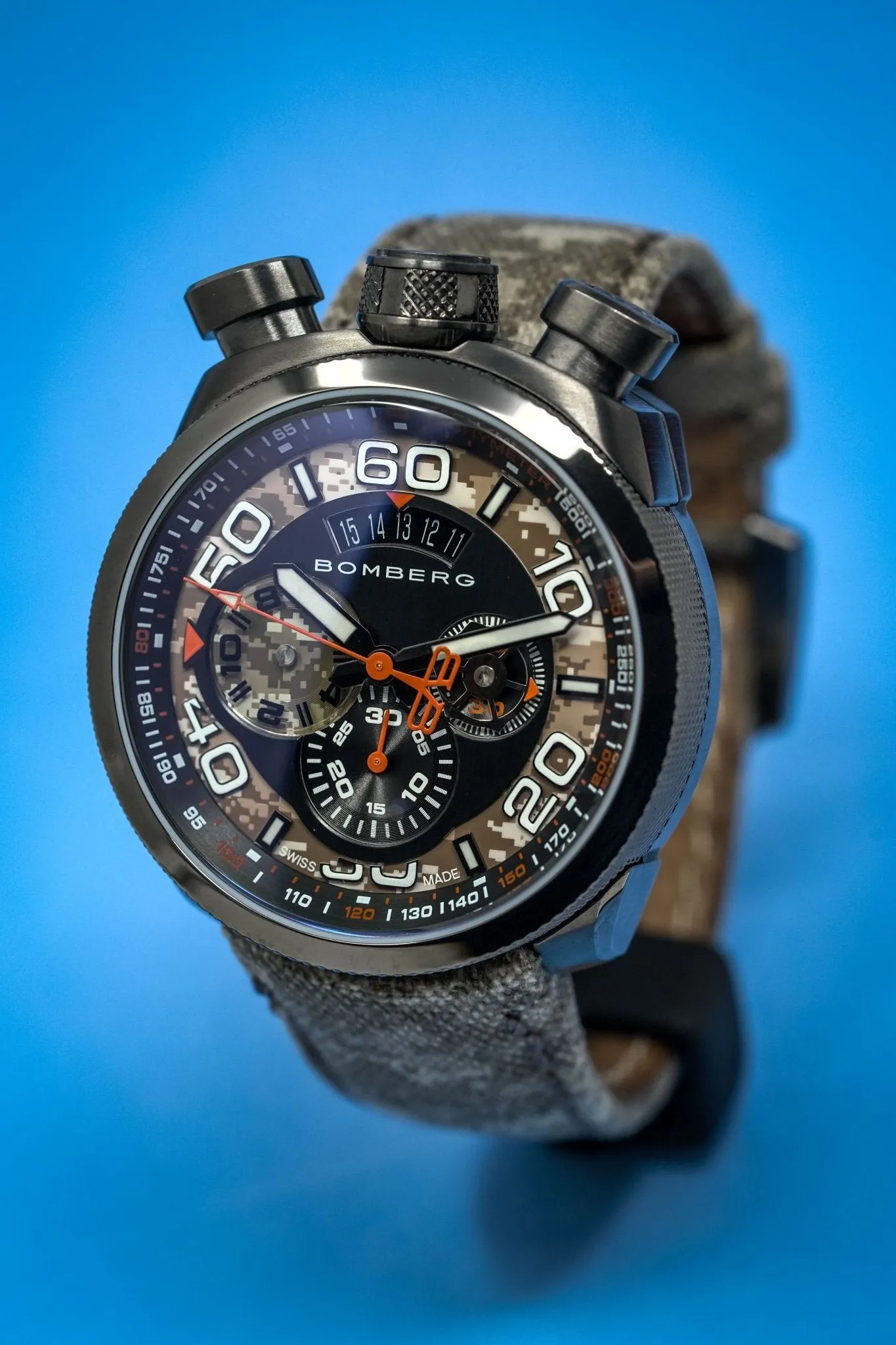 Bomberg Men's Chronograph Watch BOLT-68 Desert Camo Limited Edition BS45CHPGM.018.3