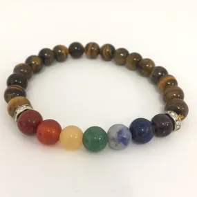 Bracelet 7 Chakra - Tigers Eye