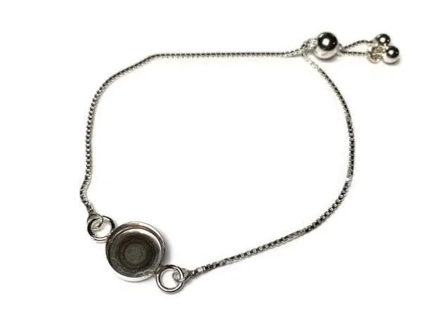 Bracelet Blank Empty Bezel Cup Adjustable Chain