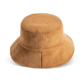 Brown Japanese Corduroy Warm Bucket Hat 棕色日系燈芯絨保暖漁夫帽 KCHT2234