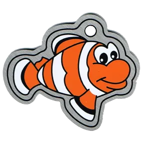 CacheKinz Trackable Clown Fish GeoCaching Travel Tag