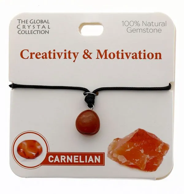 Carnelian Natural Gem Necklace - 'Creativity & Motivation'