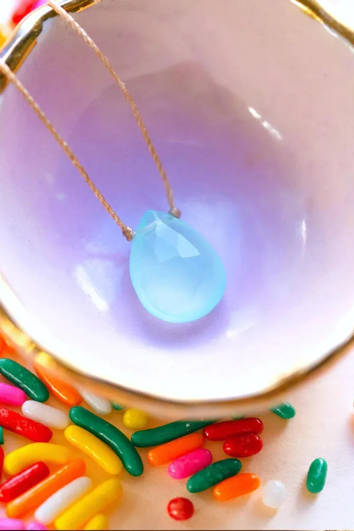 Chalcedony Luxe Happy Birthday Necklace