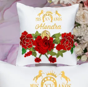 Charro Quinceanera tiara pillow