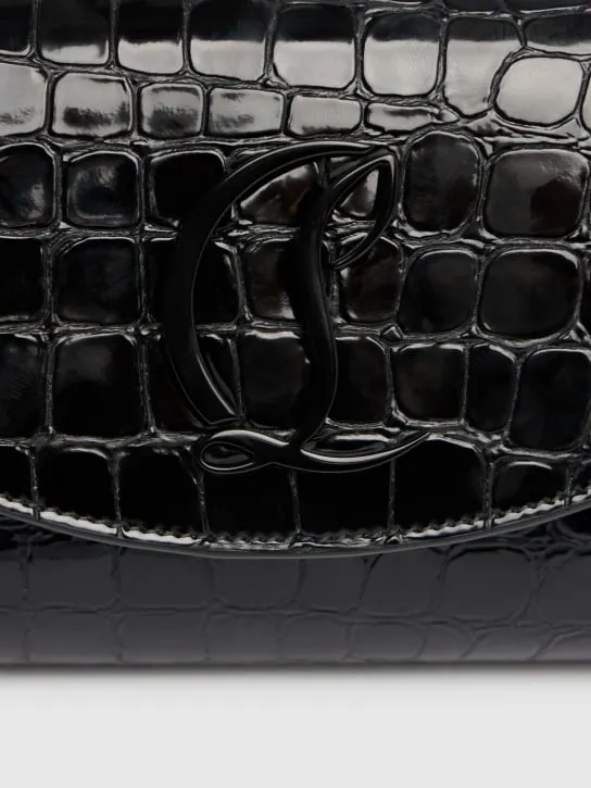 Christian Louboutin   Loubi54 embossed leather wallet w/chain 