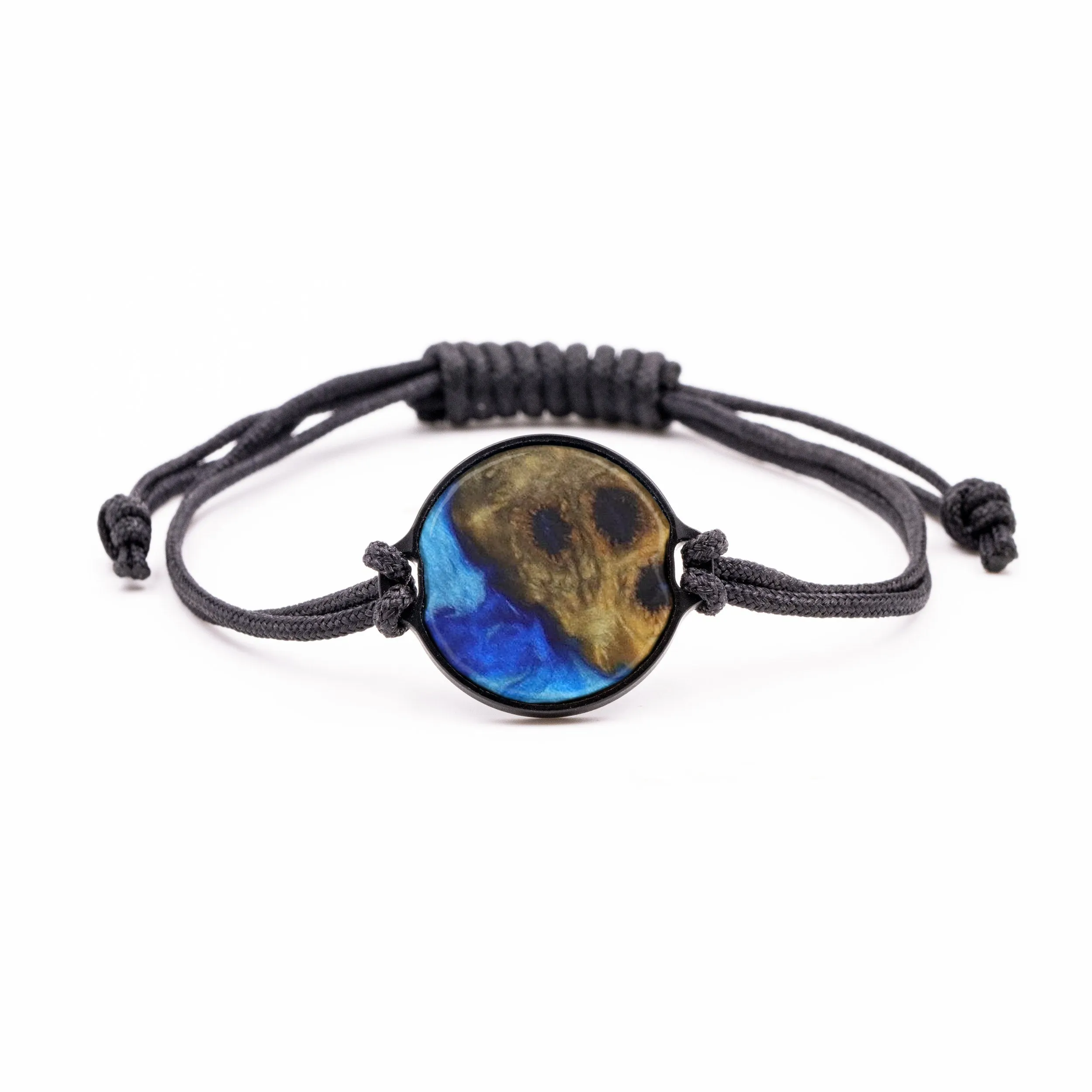 Circle Wood Resin Bracelet - Carlyn (Light Blue, 592144)