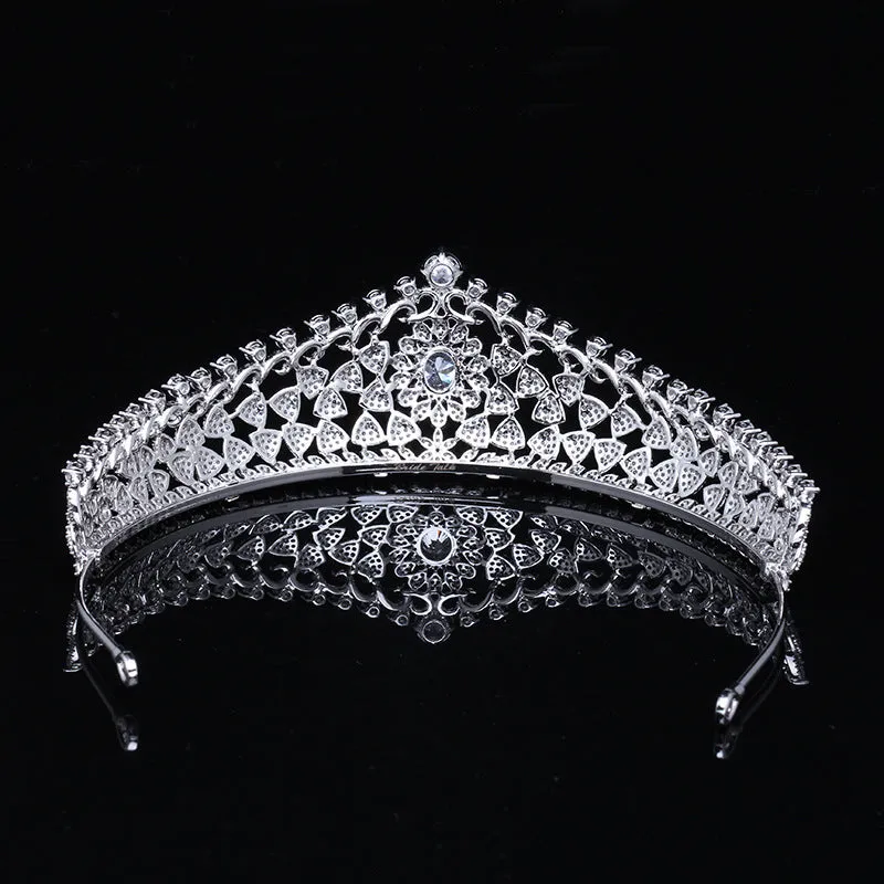 Classic Cubic Zirconia Wedding Tiaras for Bridal, Gatherings Hair Accessories CH10051