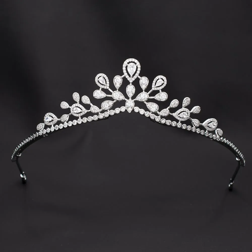 Classic Design Cubic Zirconia Wedding Bridal Tiara Crown CH10343