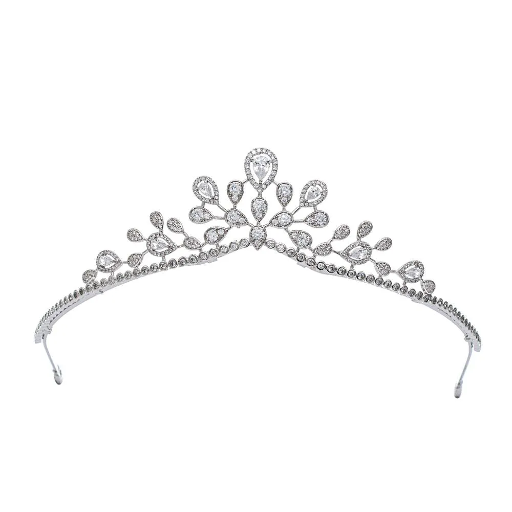 Classic Design Cubic Zirconia Wedding Bridal Tiara Crown CH10343