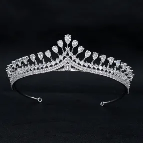 Cubic Zirconia Wedding Bridal Princess Tiara Crown CH10318