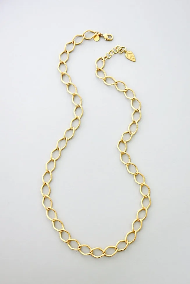 David Aubrey Gold Hoop Chain Necklace