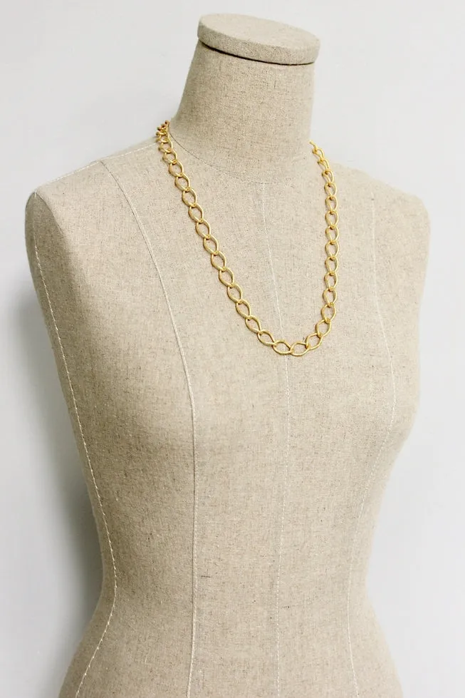 David Aubrey Gold Hoop Chain Necklace