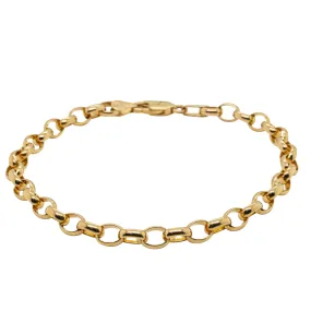 Deja Vu 9ct Yellow Gold Oval Belcher Bracelet