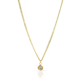 DELILAH WHITE TOPAZ BIRTHSTONE PENDANT NECKLACE - APRIL