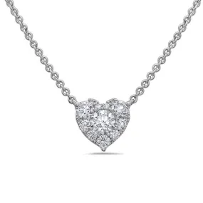 Diamond Heart Pendant Necklace