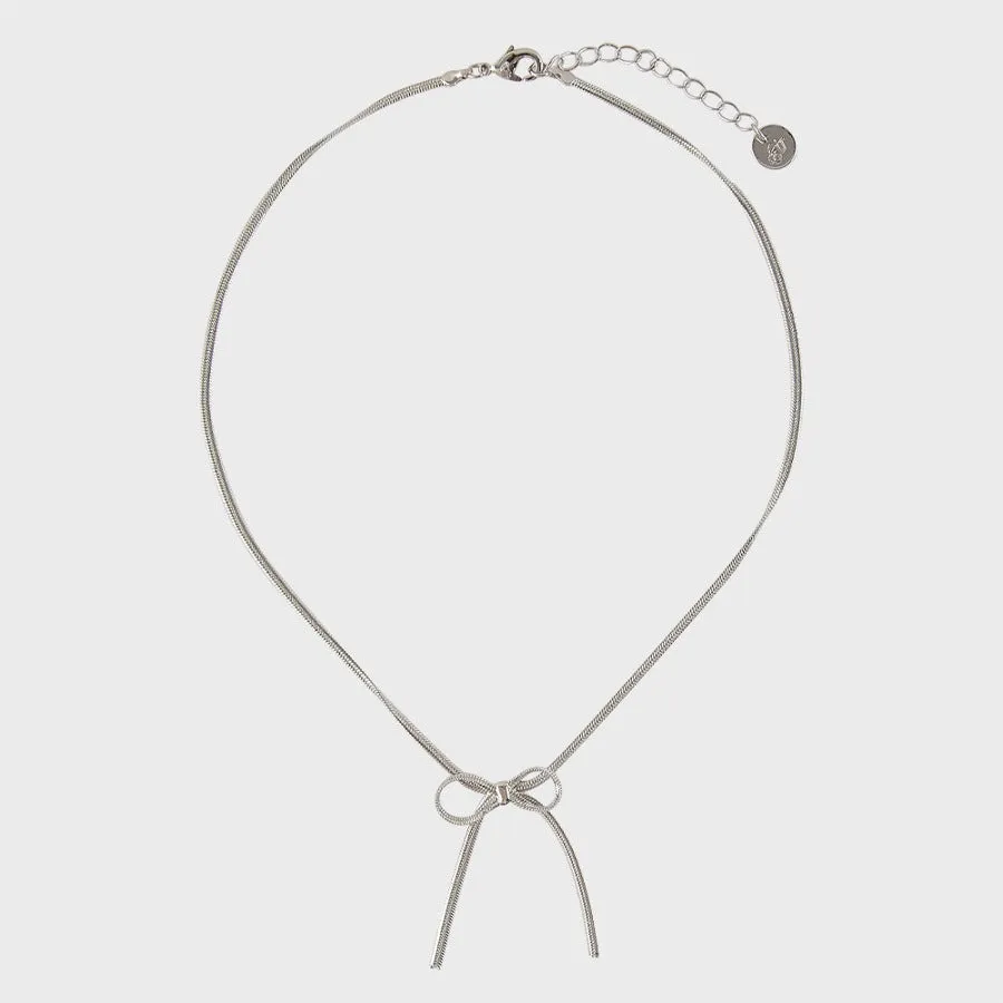 [EIREVE] Seasonless BABY RIBBON CHOKER NECKLACE_SILVER