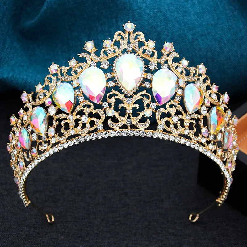 Enchanted Crystal Rhinestone Tiaras Headdress Crowns Hair Accessories