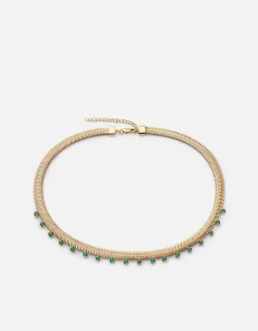 Esme Emerald Choker, Gold Vermeil