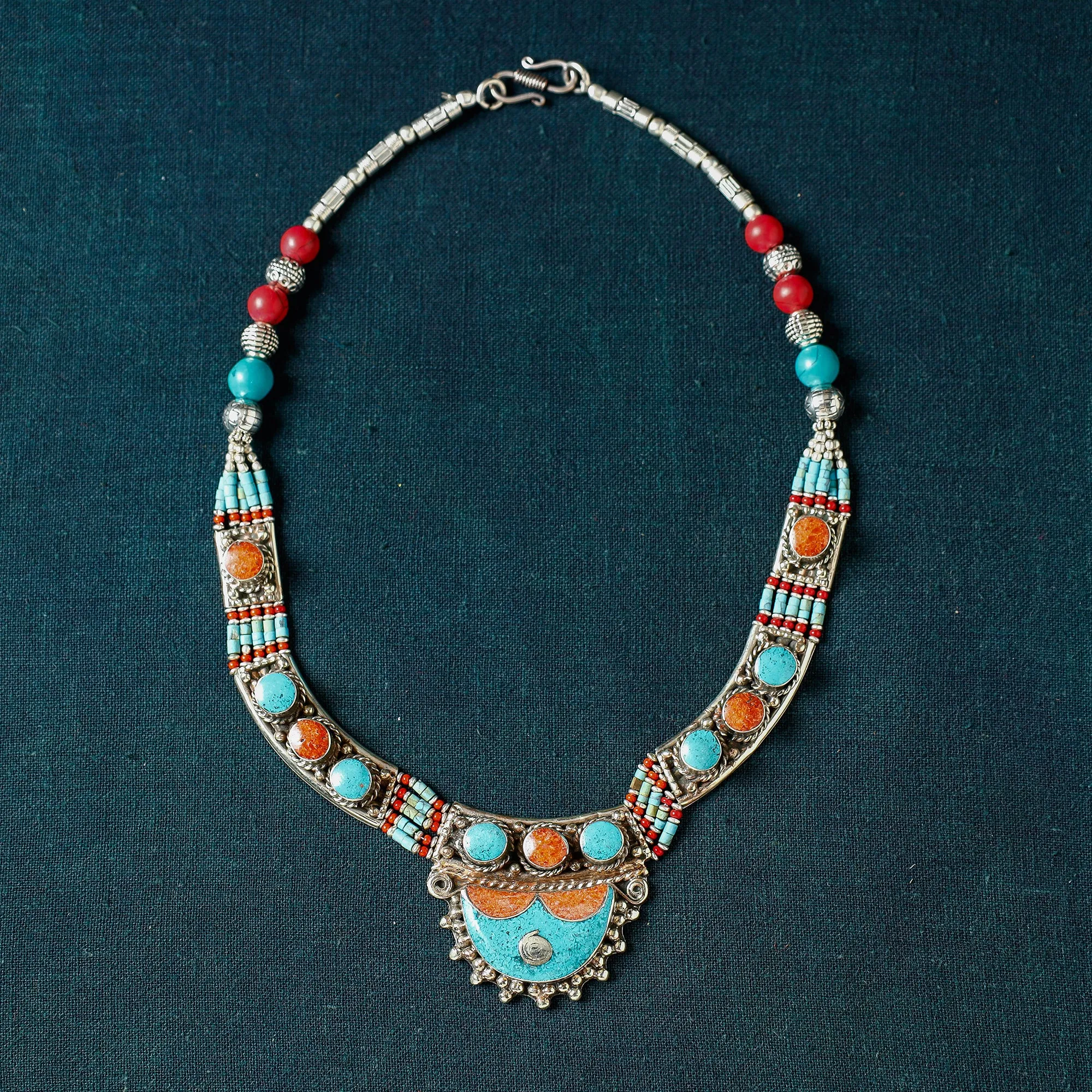 Ethnic Tribal Tibetan Beadwork Necklace from Himalaya