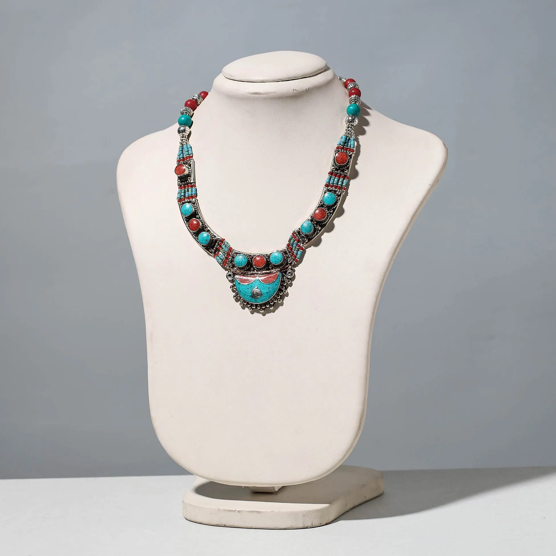 Ethnic Tribal Tibetan Beadwork Necklace from Himalaya