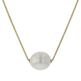 Floating White South Sea Pearl Necklace