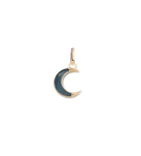 Gemstone Crescent - Karma : 15mm Medallion London Blue Topaz with Annex Link