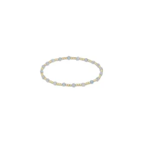 Gemstone Gold Sincerity Pattern 3mm Bead Bracelet - Aquamarine