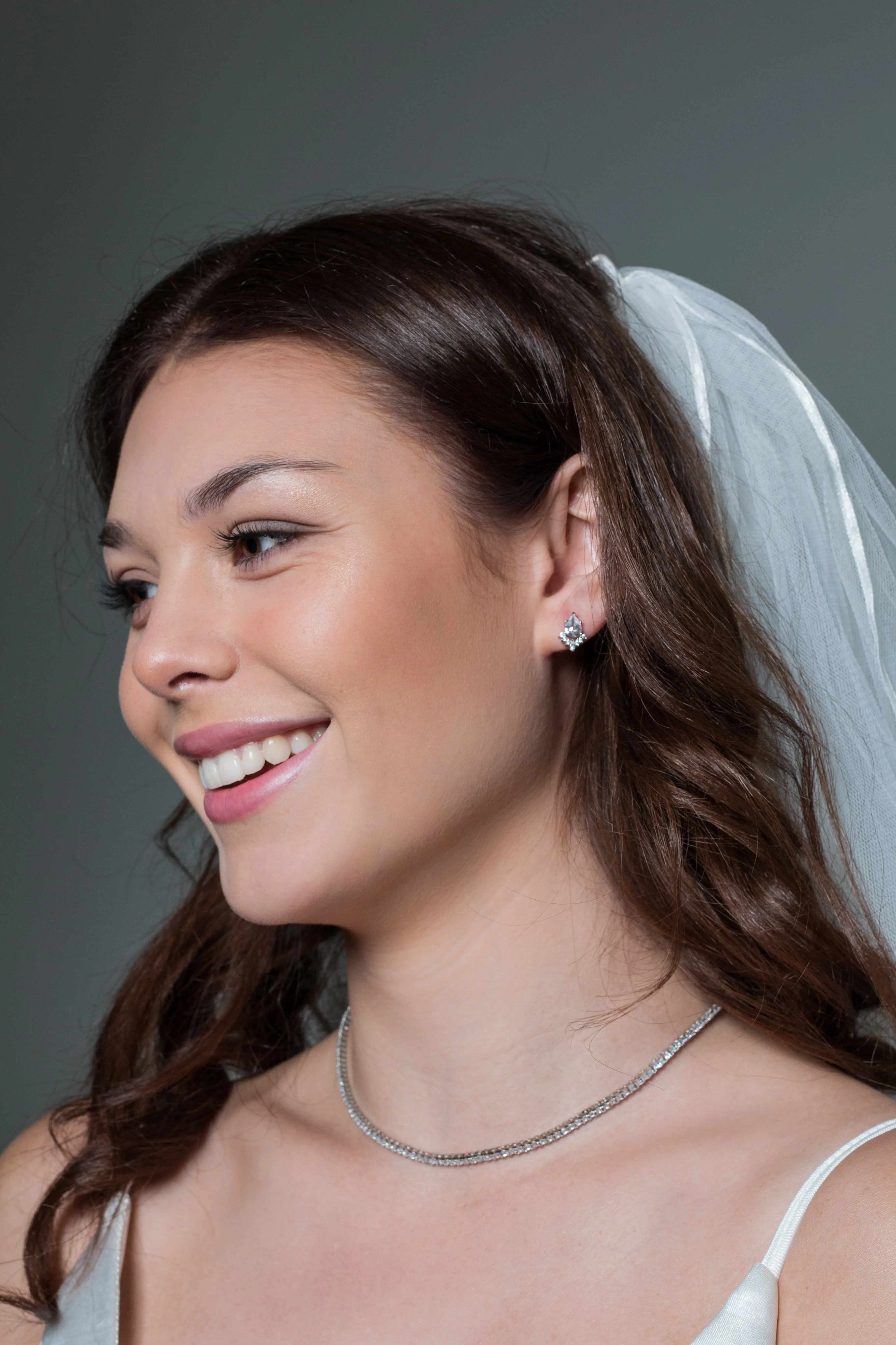 GEORGINI ICONIC BRIDAL PENELOPE EARRING SILVER