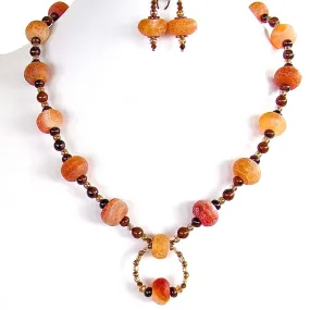 Glow: 20" Semi-Precious Jewelry in Orange