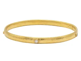 Gold Bangle Bracelet with Diamonds