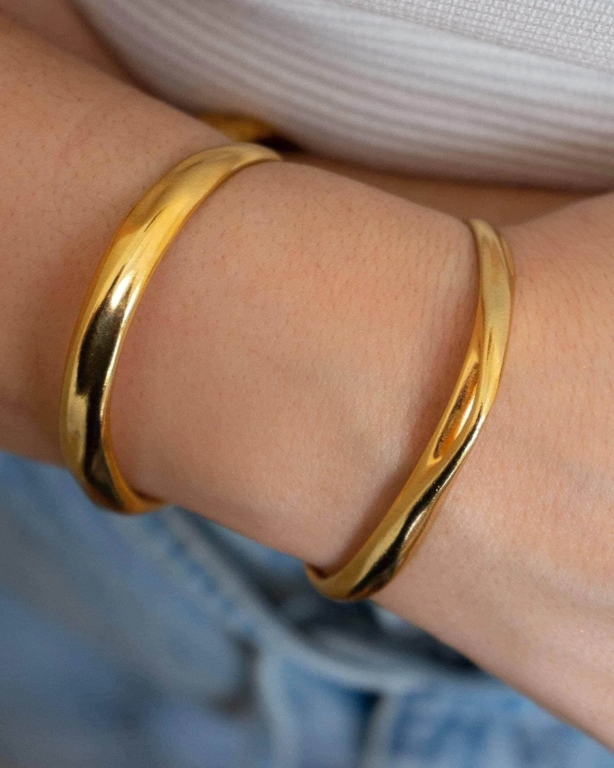 Gold Bold Cuff with Hole