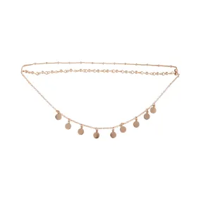 Gold Layered Disc Station Chain Choker