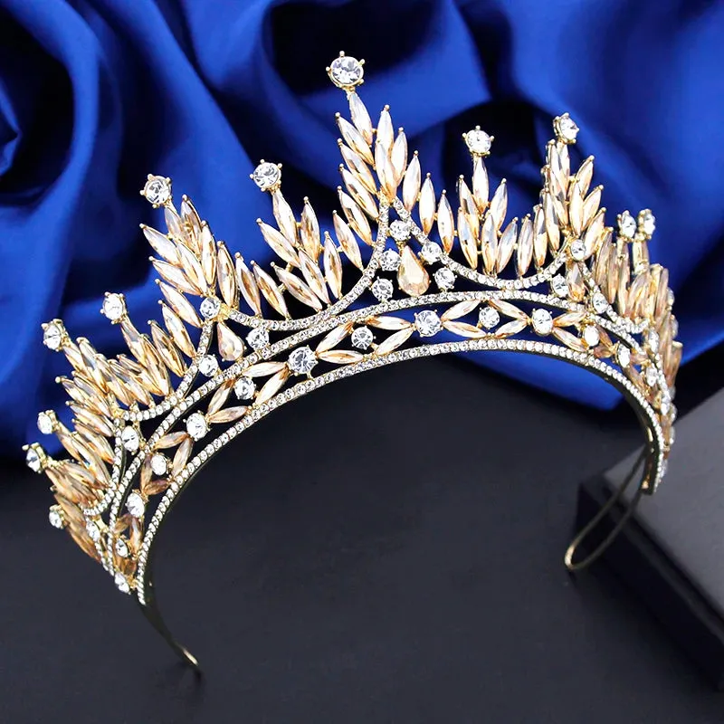 Gorgeous Baroque Tiara Crowns for Weddings Pageant Prom Hair Accessory