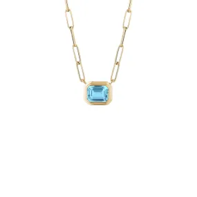 Goshwara Manhattan Light  Blue Topaz Necklace