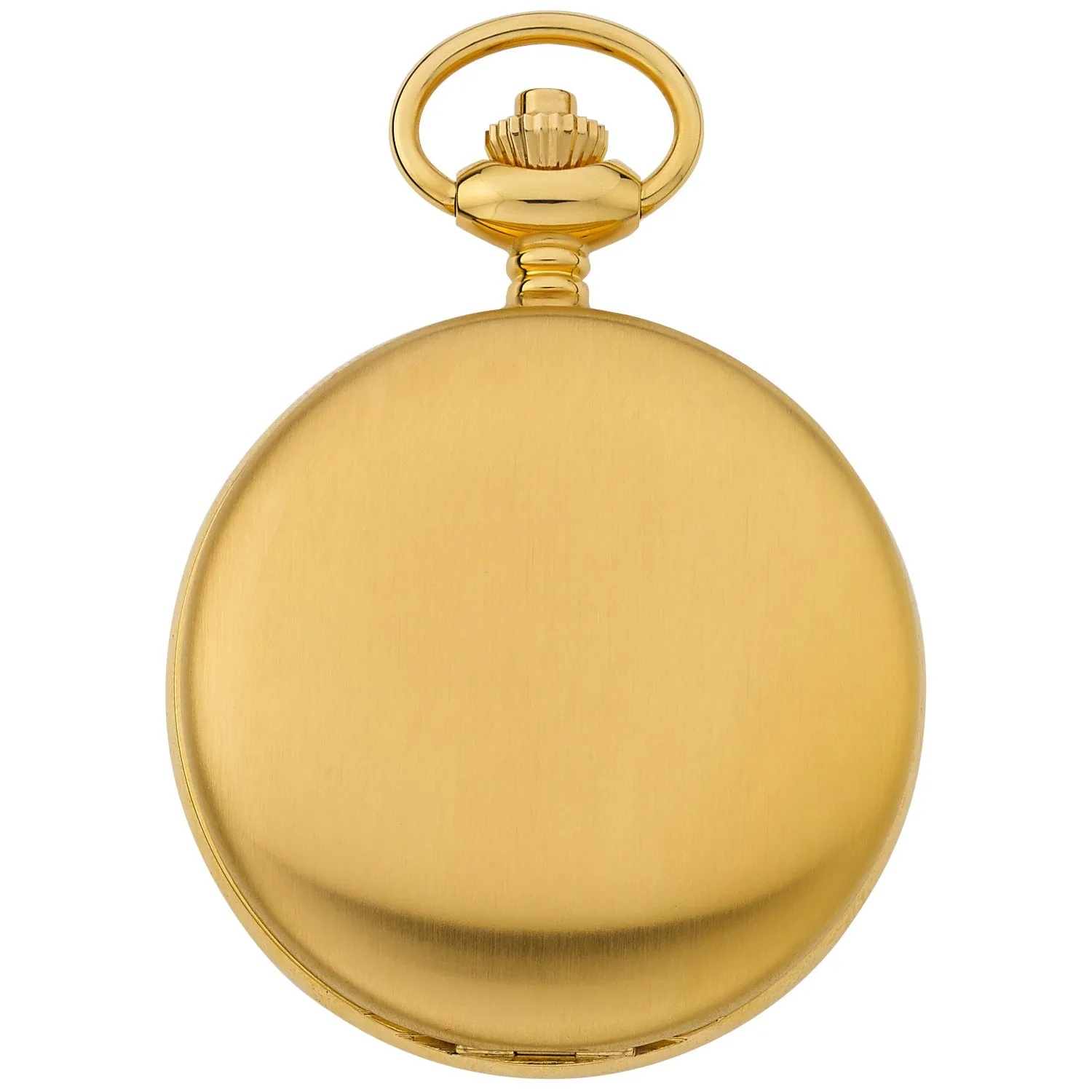 Gotham Men's Railway Classic Gold-Plated Stainless Steel Analog Quartz Day/Date Hunter Pocket Watch # GWC14110G