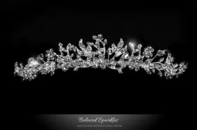 Gretchen Floral Cluster Crystal Tiara | Swarovski Crystal