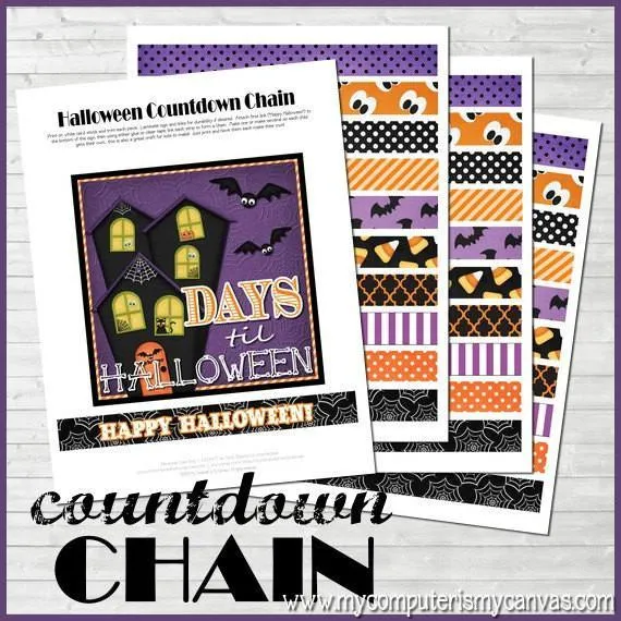 Halloween Countdown Chain PRINTABLE {Clearance}