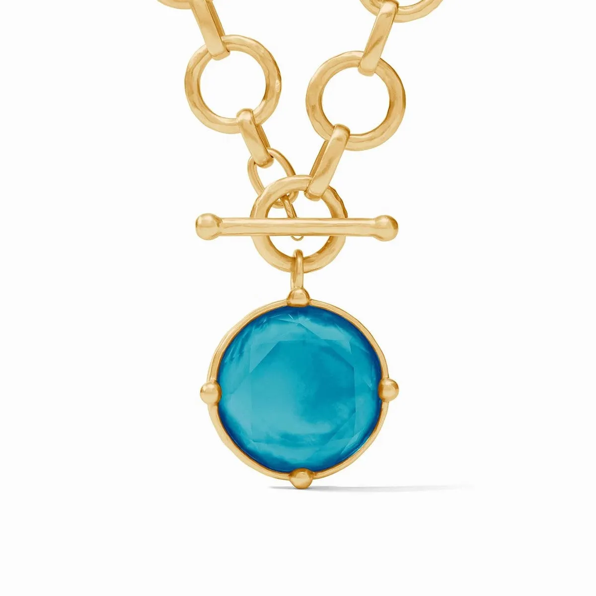 Honeybee Statement Necklace - Iridescent London Blue