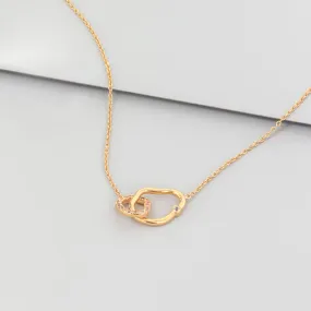 Infinity Link Pave 14K Gold Vermeil Necklace