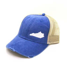 Kentucky Hat | Distressed Snapback Trucker | state cap | many color choices