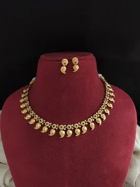 Kerala-Inspired Mango Design Necklace Set