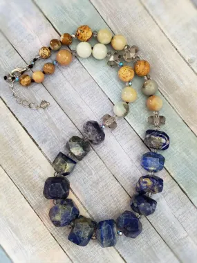 Lapis Necklace with Amazonite and Jasper