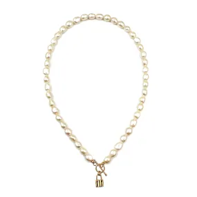 Lock It Up Baroque Pearl Choker